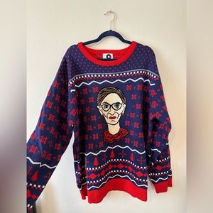 Plus size RBG holiday sweater from The Outrage.